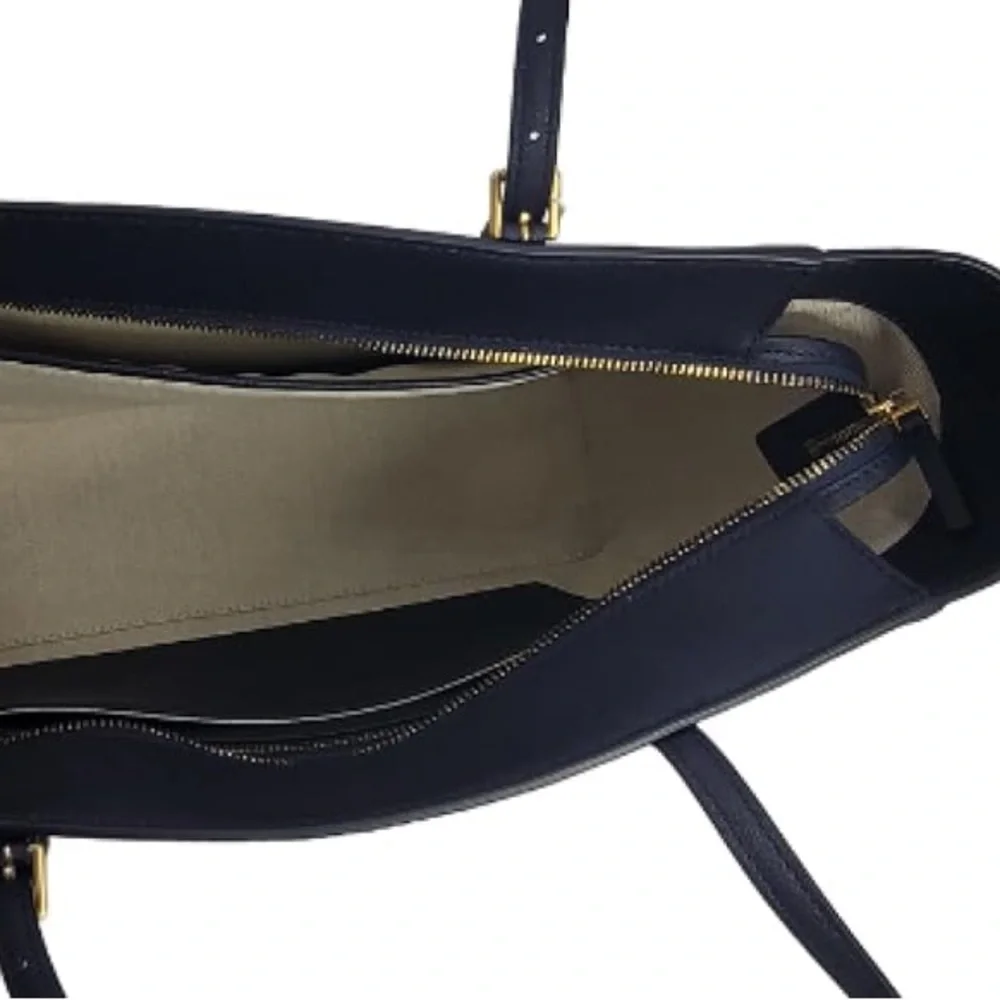 Tory Burch Blue Tote Bag with Gold Hardware